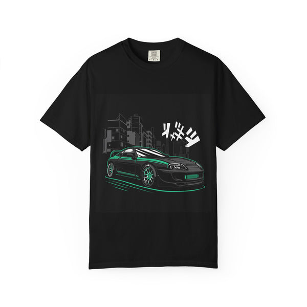 Unisex Garment-Dyed T-Shirt with Cool Car Design | Perfect for Car Enthusiasts